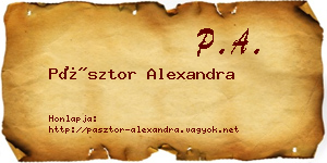 Pásztor Alexandra névjegykártya