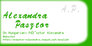 alexandra pasztor business card